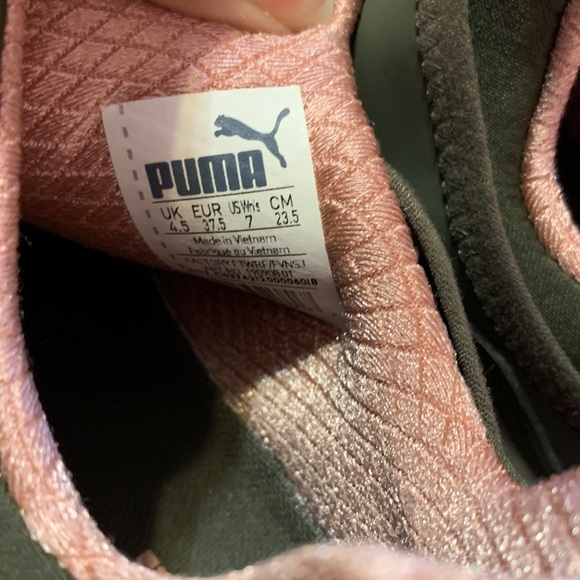 Puma Green and Pink High-Top Sneakers - Picture 4 of 5
